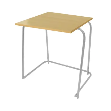 Heavy Duty Nesting Exam Desk - Light Grey Frame - Dorset Oak